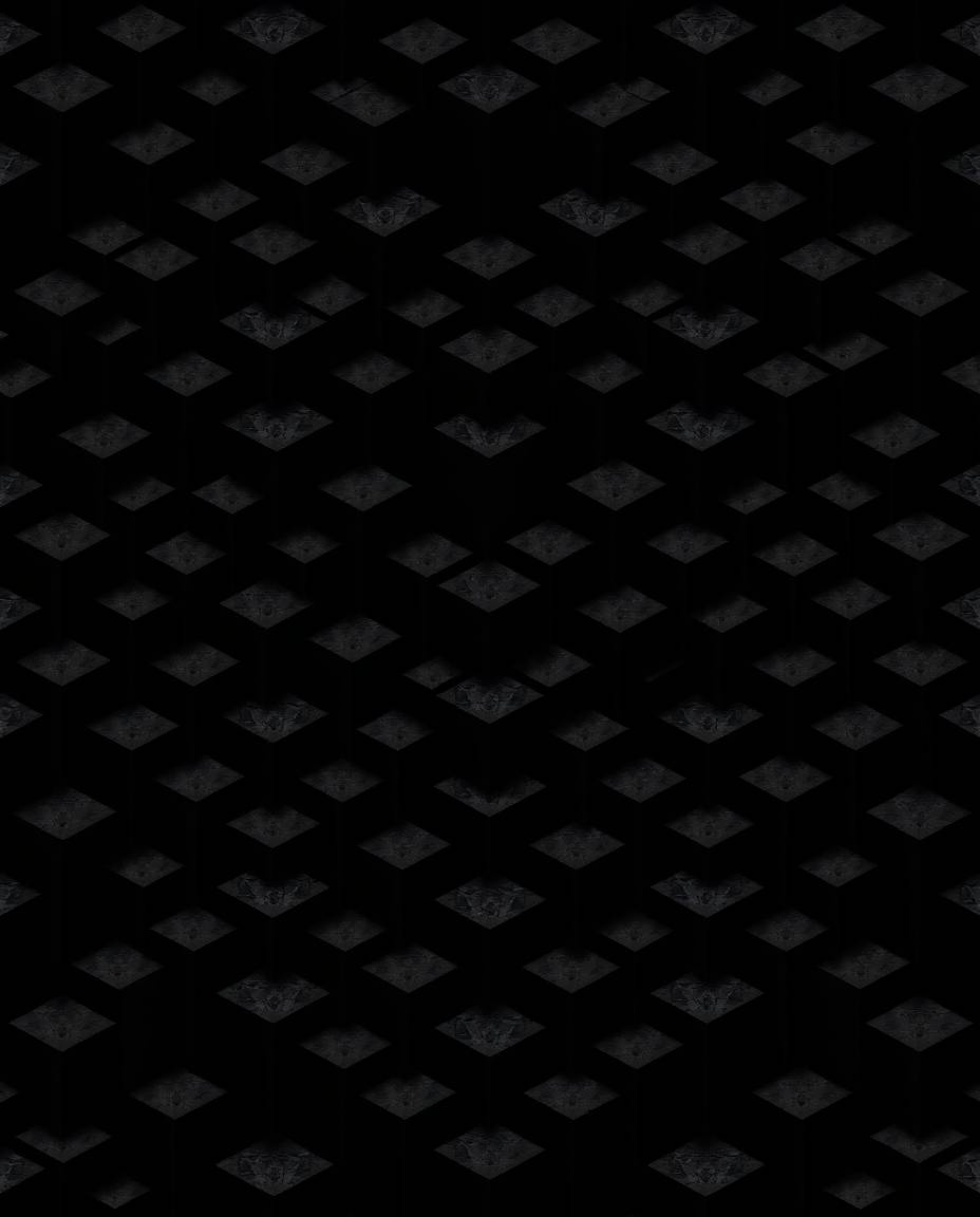 Explore an intense jet black, repetitive cube pattern inspired by Escher's impossible geometry. This graphic design showcases