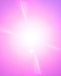 This image features a striking bright lens flare with a distinct split, set against a soft gradient texture blending pink, bl