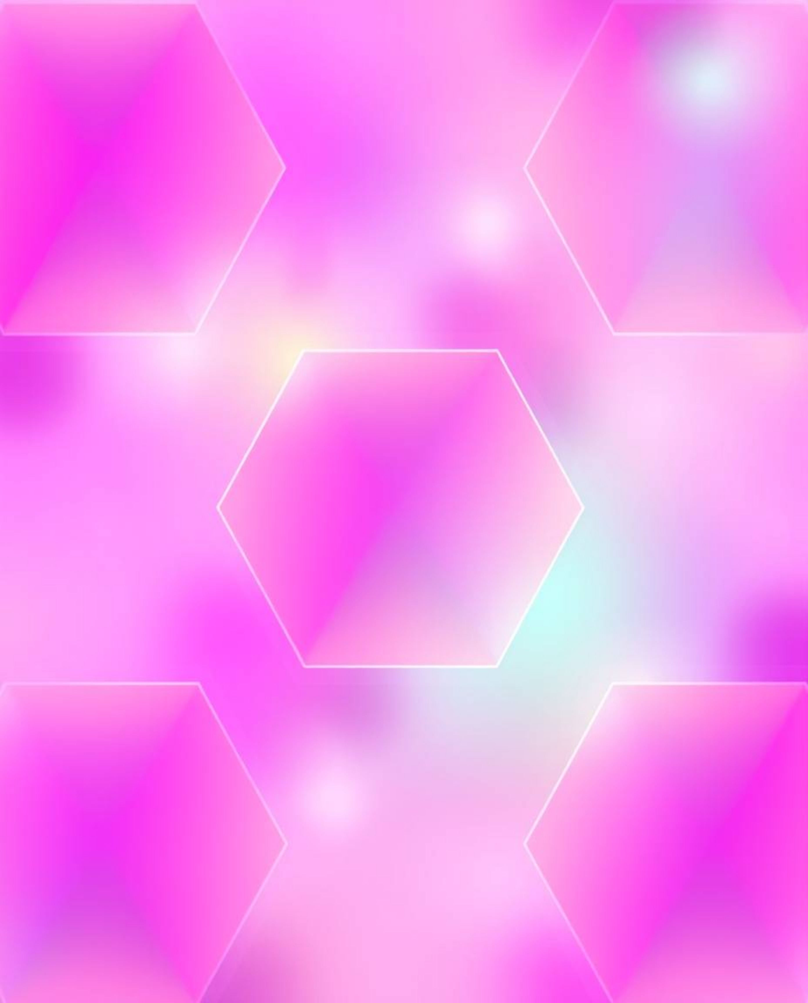 Create stunning visuals with this seamless geometric pattern featuring hexagons and triangles in vibrant neon colors. The sof