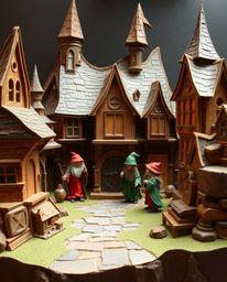 Explore a captivating magical school brought to life through the unique artistry of split-layered papier-mâché. This whimsic
