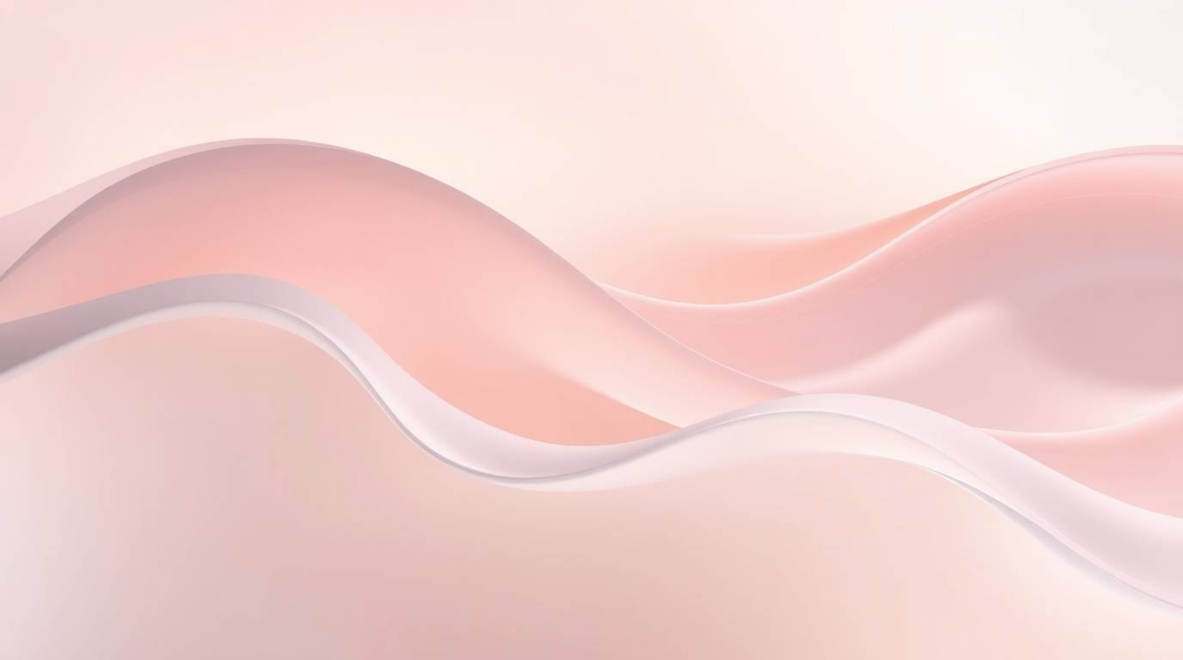 A captivating image featuring a graceful, fluid abstract wave with a pastel gradient texture. Soft light creates diffused sha