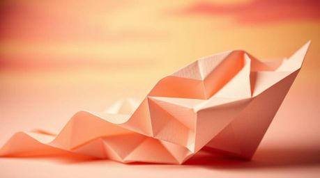 Explore the mesmerizing beauty of intricate origami art featuring a soft, dreamy, and folded paper aesthetic.  These designs 