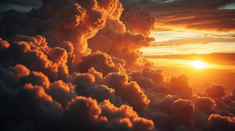 Explore a mesmerizing fusion of nature and technology with this extreme macro close-up, showcasing thunderstorm clouds brilli