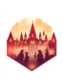 This logo design concept evokes a soft and dreamy atmosphere, perfect for representing a magical school filled with young wiz