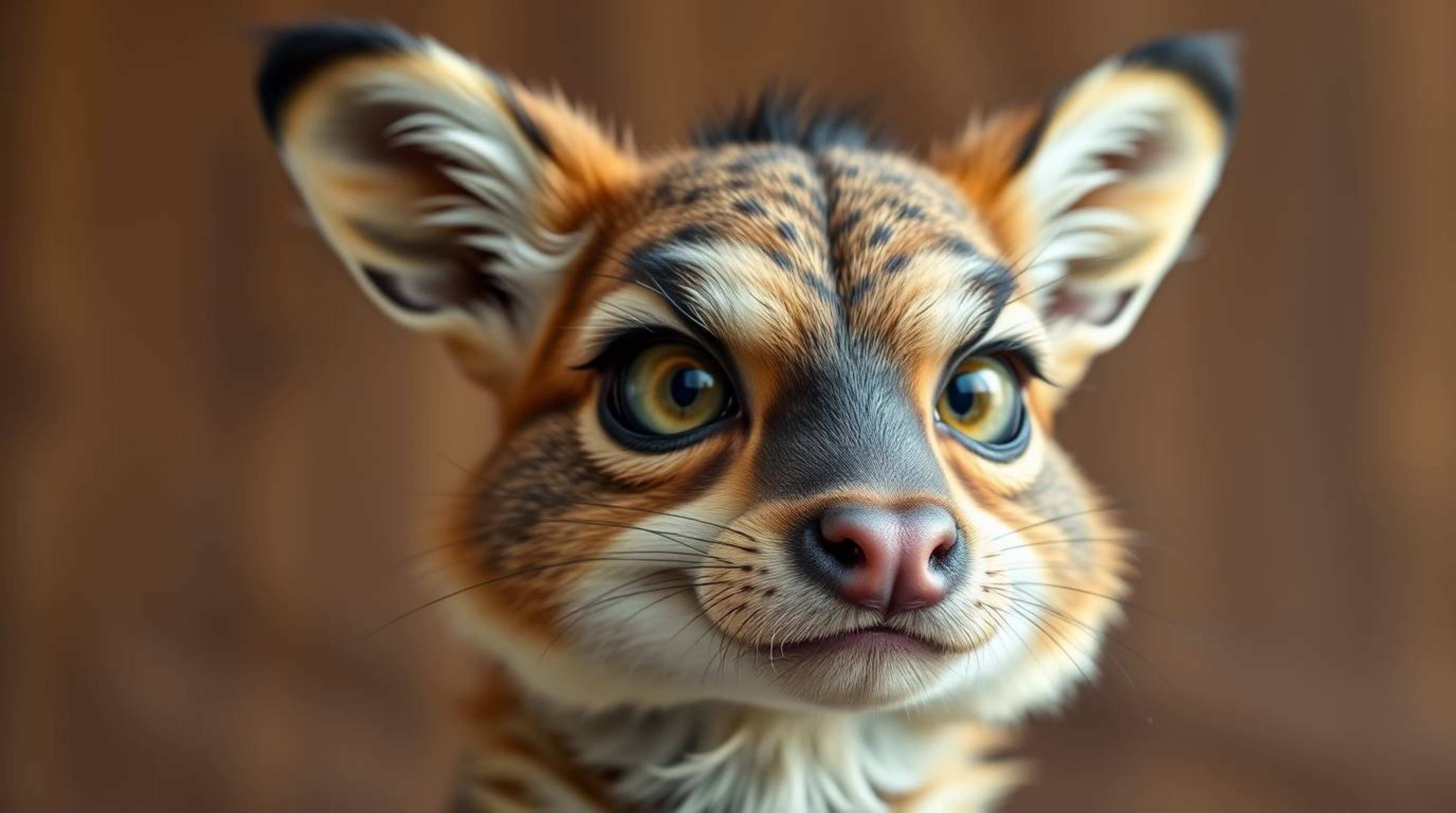 High-resolution stock photo showcasing a sarcastic animal sidekick with captivating, expressive eyes, rendered in natural ear