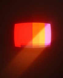 This captivating image showcases a gentle soft light illuminating a retro-style TV screen glitch, complete with RGB separatio