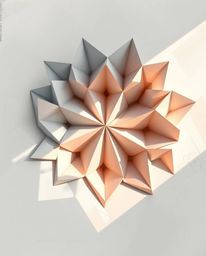 Explore a captivating collection of 3D geometric patterns reminiscent of folded paper.  These dynamic digital sketches featur
