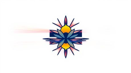 This geometric logo design is inspired by the serene reflection of a colorful sunset in a calm pond.  It features clean lines