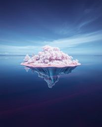 Explore the captivating world of long exposure infrared photography, featuring a surreal floating island with an otherworldly