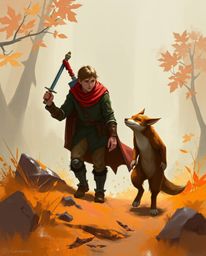 Explore a captivating digital sketch featuring loose, painterly strokes and warm autumn colors, depicting a misty atmosphere