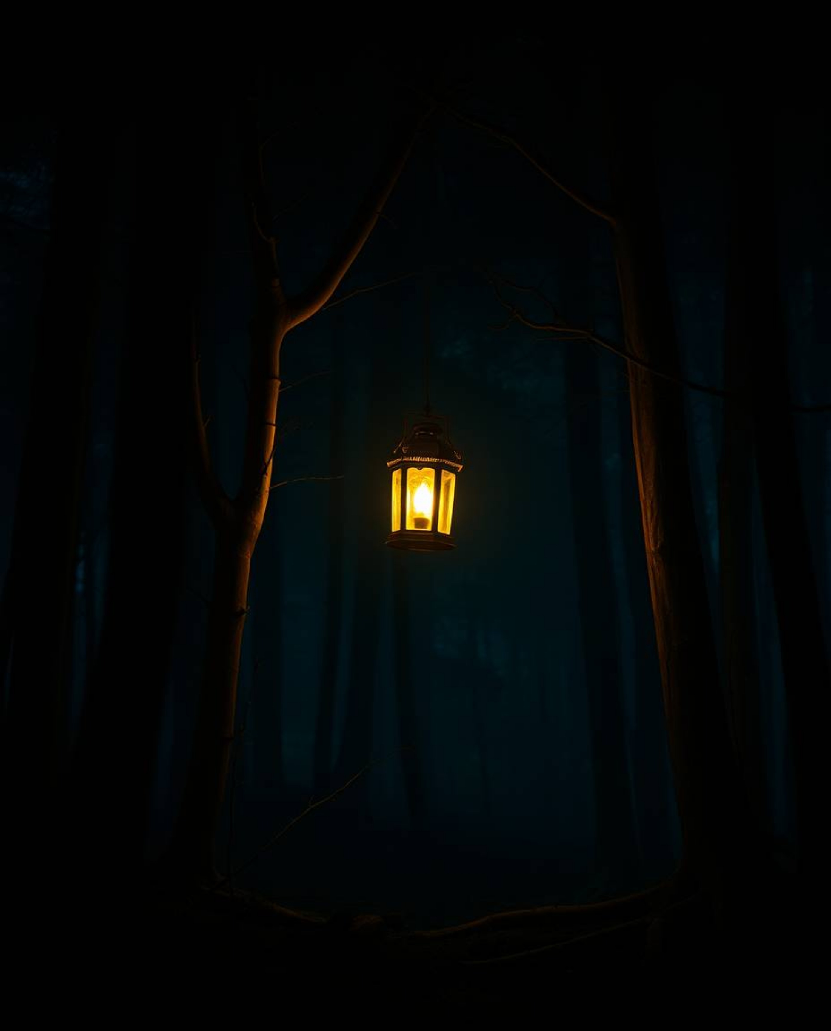 Capture the magic of a glowing lantern in a dark forest with this dramatic, cinematic style.  Experience a moody, enchanting 