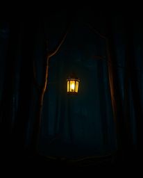 Capture the magic of a glowing lantern in a dark forest with this dramatic, cinematic style.  Experience a moody, enchanting 