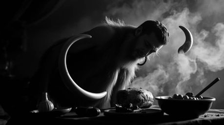 Explore the captivating contrast of classic black and white, coupled with a soft, dreamy atmosphere reminiscent of caveman co