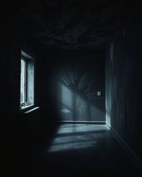 A photograph capturing the dramatic essence of a room overwhelmed by an explosion of vibrant paint. The image is characterize