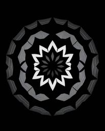 Explore a captivating black and white high contrast image showcasing a geometric optical illusion pattern reminiscent of retr