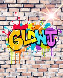 A vibrant hand-drawn sketch depicting graffiti-style colorful splashes on a brick wall. This image showcases a street art aes