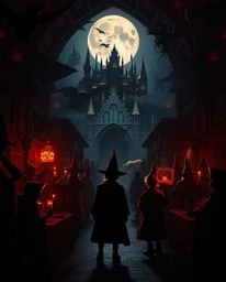 Explore a magical school teeming with young wizards, brought to life through dreamlike surreal imagery and captivating silhou