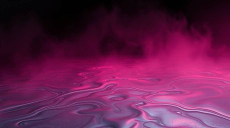 Immerse yourself in this captivating digital artwork featuring a liquid surface with flowing neon gradient textures. The scen