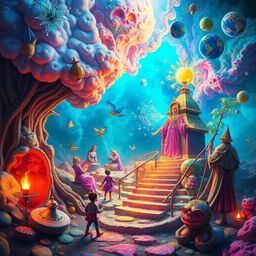 Discover a collection of dreamlike surreal images featuring electric vivid colors, fantastical elements, and bizarre scenes.