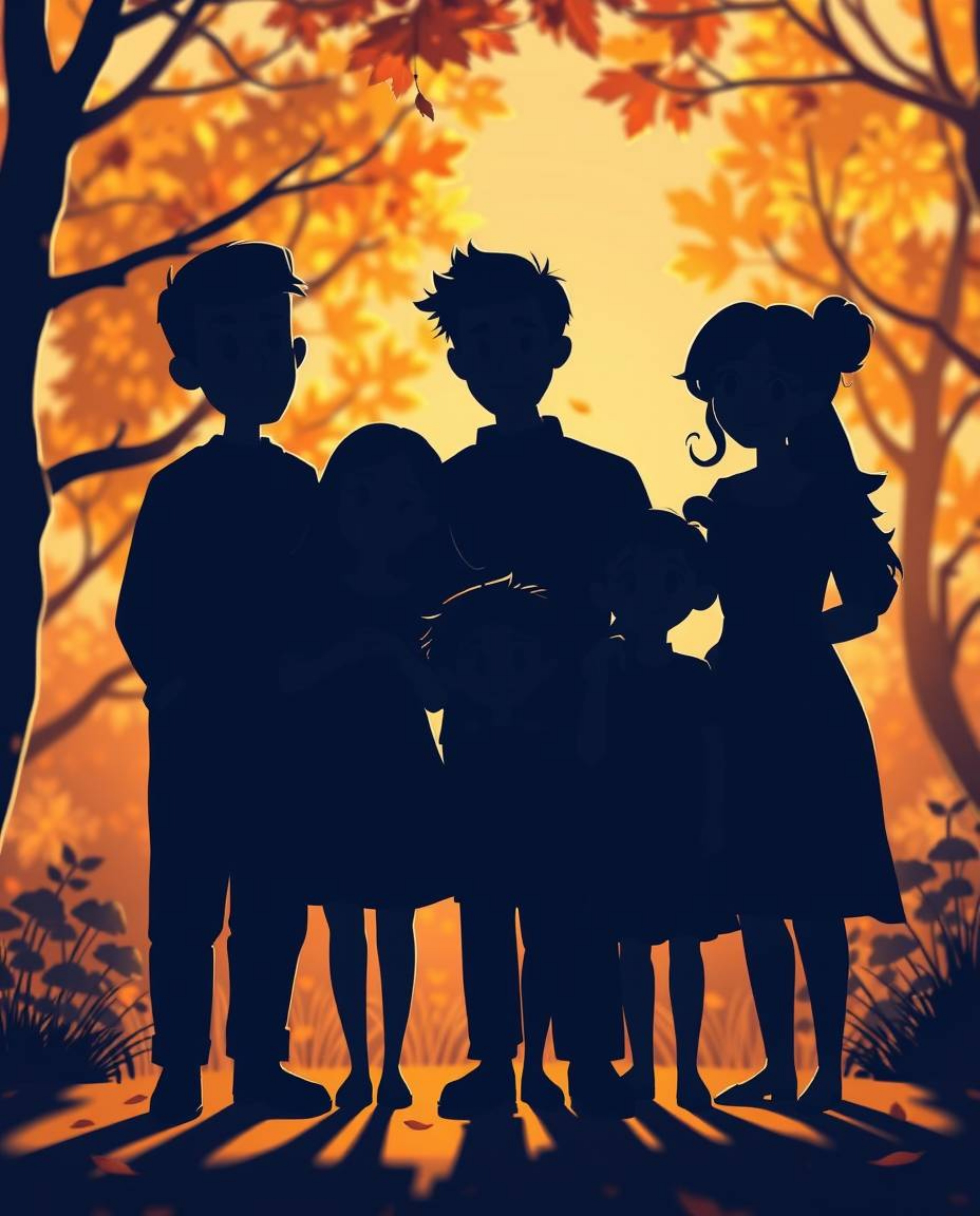 Experience the warmth and joy of a silhouetted family reunion rendered in charming Pixar style. Adorable characters with deli