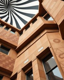 Explore precise architectural color photography showcasing natural earth tones, accentuated by a striking black and white geo