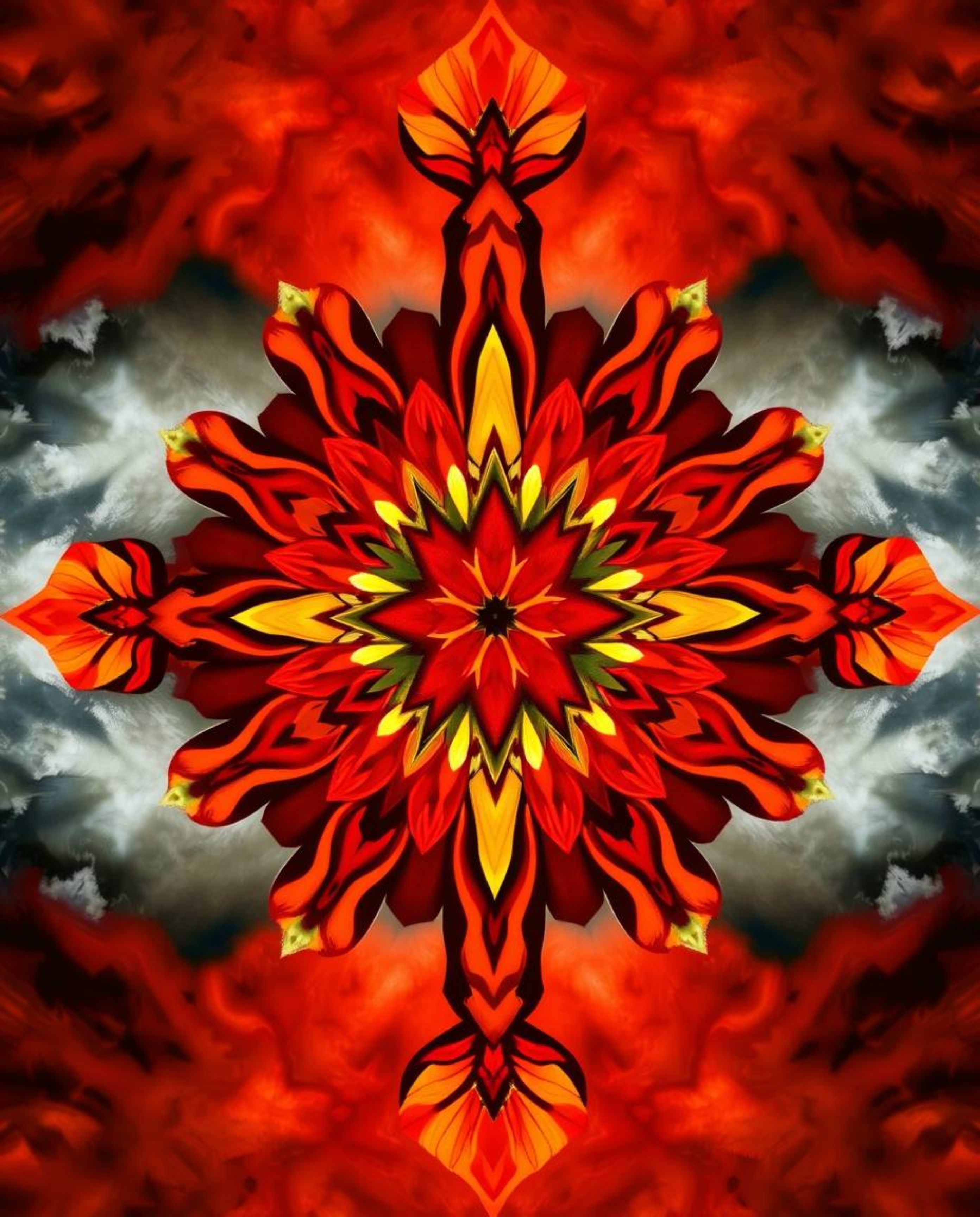 Explore the captivating beauty of geometric floral mandalas featuring vibrant colors, symmetric designs, and a dynamic interp