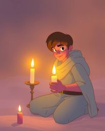 Experience a captivating desert adventure with a brave hero rendered in a charming Disney style, illuminated by the soft hues