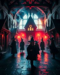 Discover a captivating world of a magical school brimming with young wizards. Experience an eerie atmosphere enhanced by ele