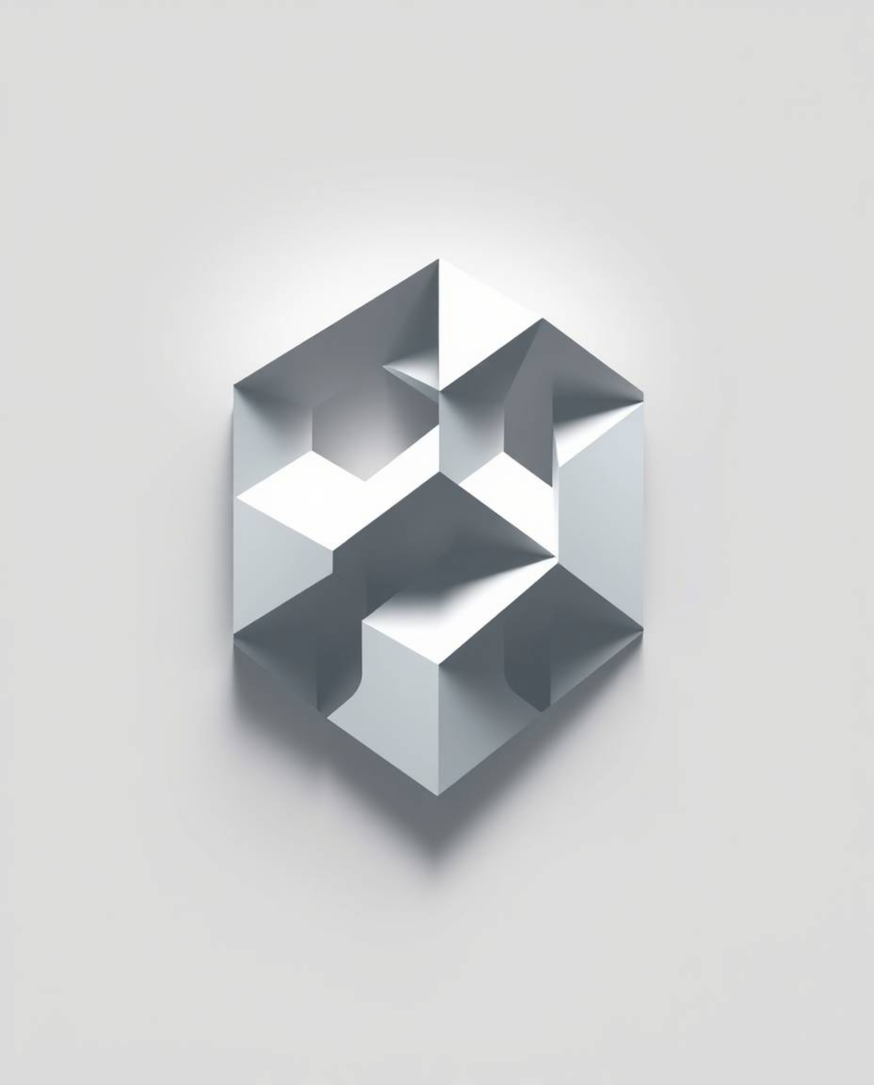 This logo design features a captivating repetitive cube pattern inspired by Escher's impossible geometry. Rendered in geometr