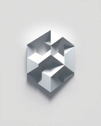 This logo design features a captivating repetitive cube pattern inspired by Escher's impossible geometry. Rendered in geometr