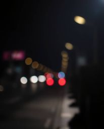 A captivating surreal street scene featuring buildings folding and twisting, rendered with a blurred bokeh effect, high contr