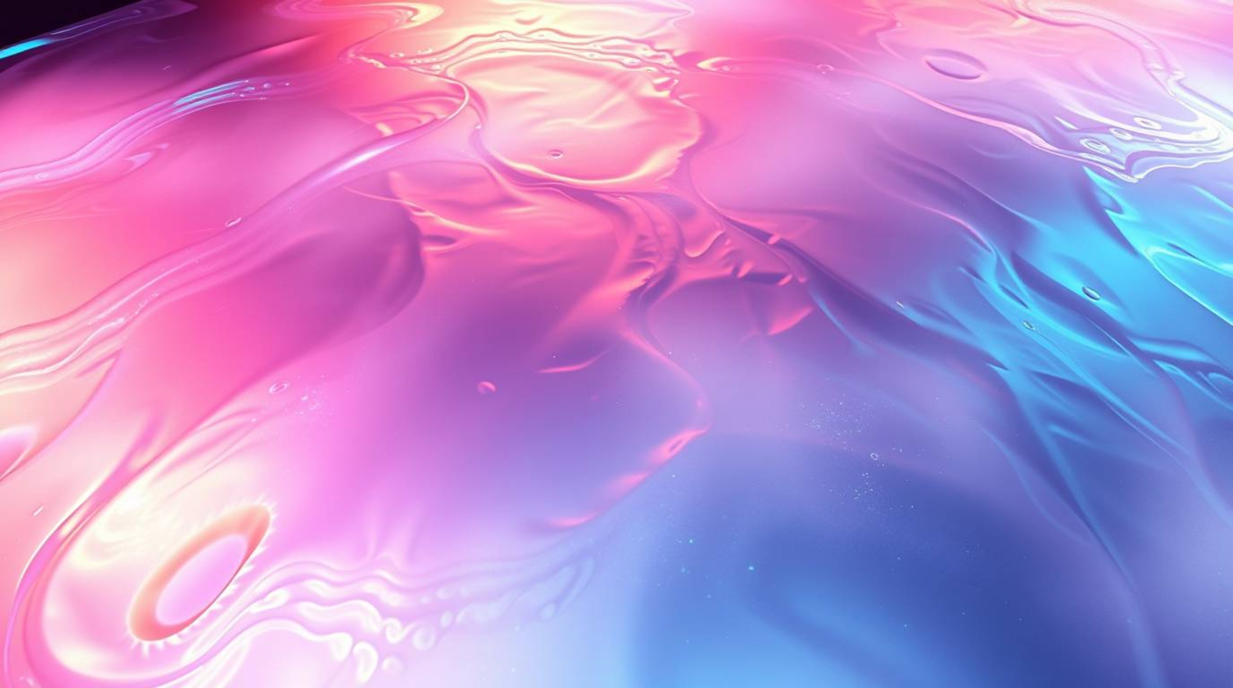 Immerse yourself in this stunning digital artwork featuring a high-angle perspective of neon gradient textures flowing across