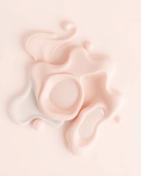 Experience a gentle and soothing atmosphere with abstract 3D liquid forms rendered in soft pastel colors. This overhead bird'