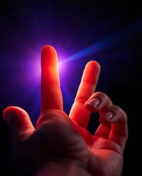 A captivating image depicts a cute hand extending from the depths of darkness, seeking the radiant light. The artwork boasts 