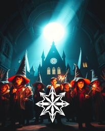 Explore a magical school brimming with young wizards, brought to life through intense dramatic lighting and high contrast vis