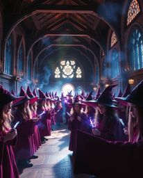 Discover a vibrant magical school brimming with young wizards.  Experience the electrifying energy of strong, hard lighting t