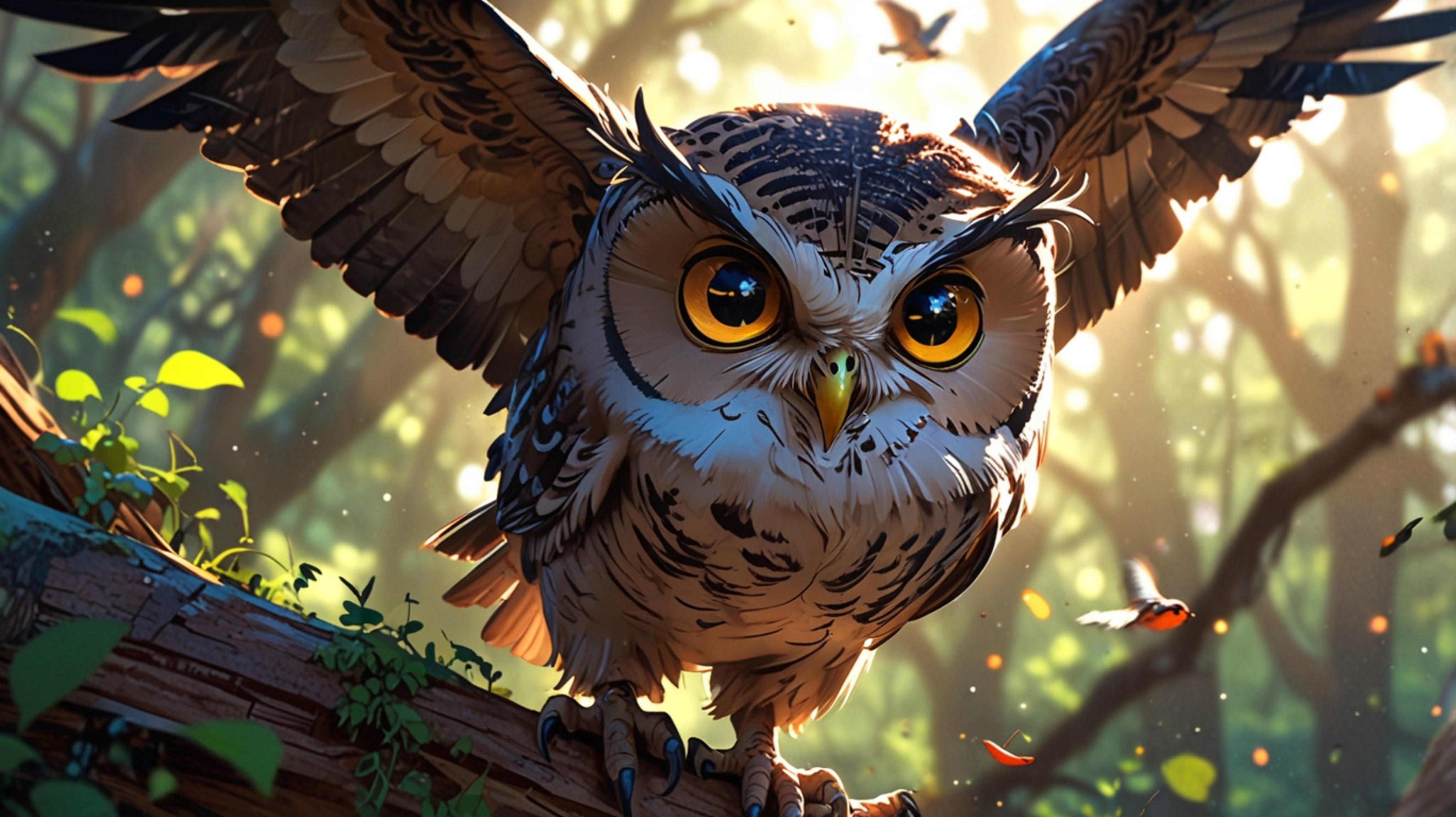This artwork, rendered in a captivating style that merges the charm of Pixar with the expressiveness of anime, portrays a wis