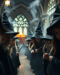 Discover the enchanting world of a magical school filled with young wizards through extreme macro photography.  This captivat