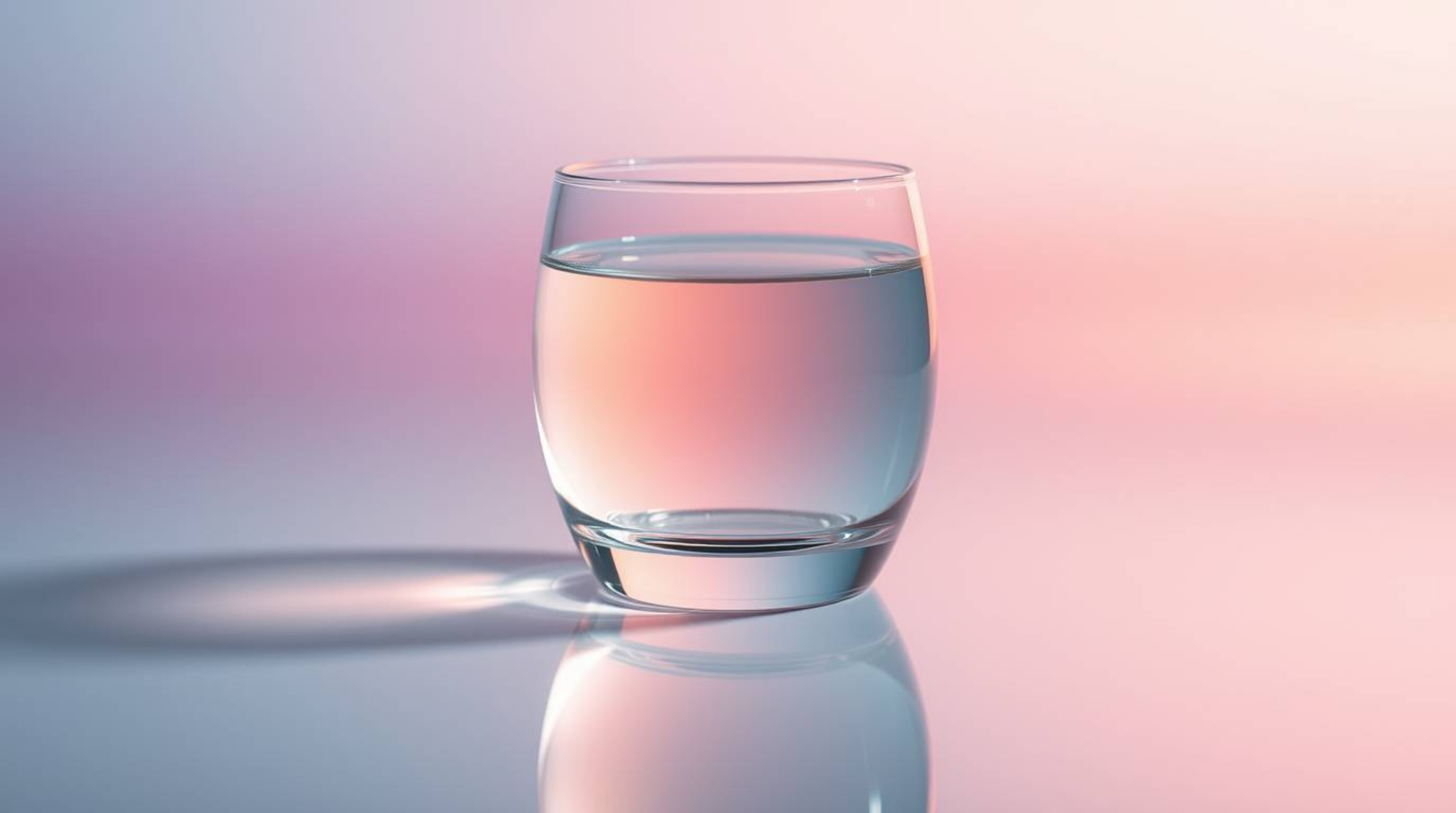 This image captures a close-up, cinematic still life of a glass object beautifully reflecting smooth gradient textures. Utili