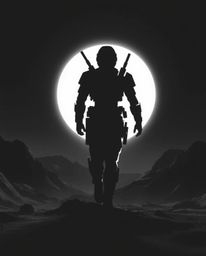This collection features classic black and white digital glitch landscapes breaking apart, rendered in a futuristic sci-fi st