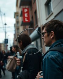 Explore the beauty of spontaneous moments captured through candid street photography, featuring tight close-up shots that hig