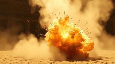 Experience a classic Wild West exploding TNT gag brought to life with stunning visual effects. Witness volumetric lighting th