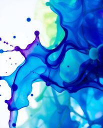 Explore the mesmerizing world of cool colors merging with intense dramatic lighting in delicate watercolor paintings and ink-