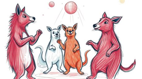 A captivating hand-drawn sketch depicts an energetic animal dance party illuminated by dazzling disco lights.  The illustrati