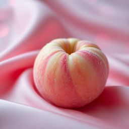 A luxurious and vibrant close-up ASMR image showcases a rich, deep teal background that beautifully complements a soft, blush