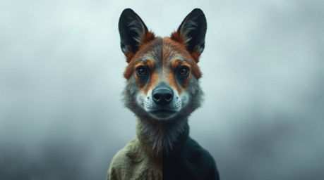 Explore the bizarre and captivating world of surreal imagery featuring distinct split compositions and the omnipresent cloak 