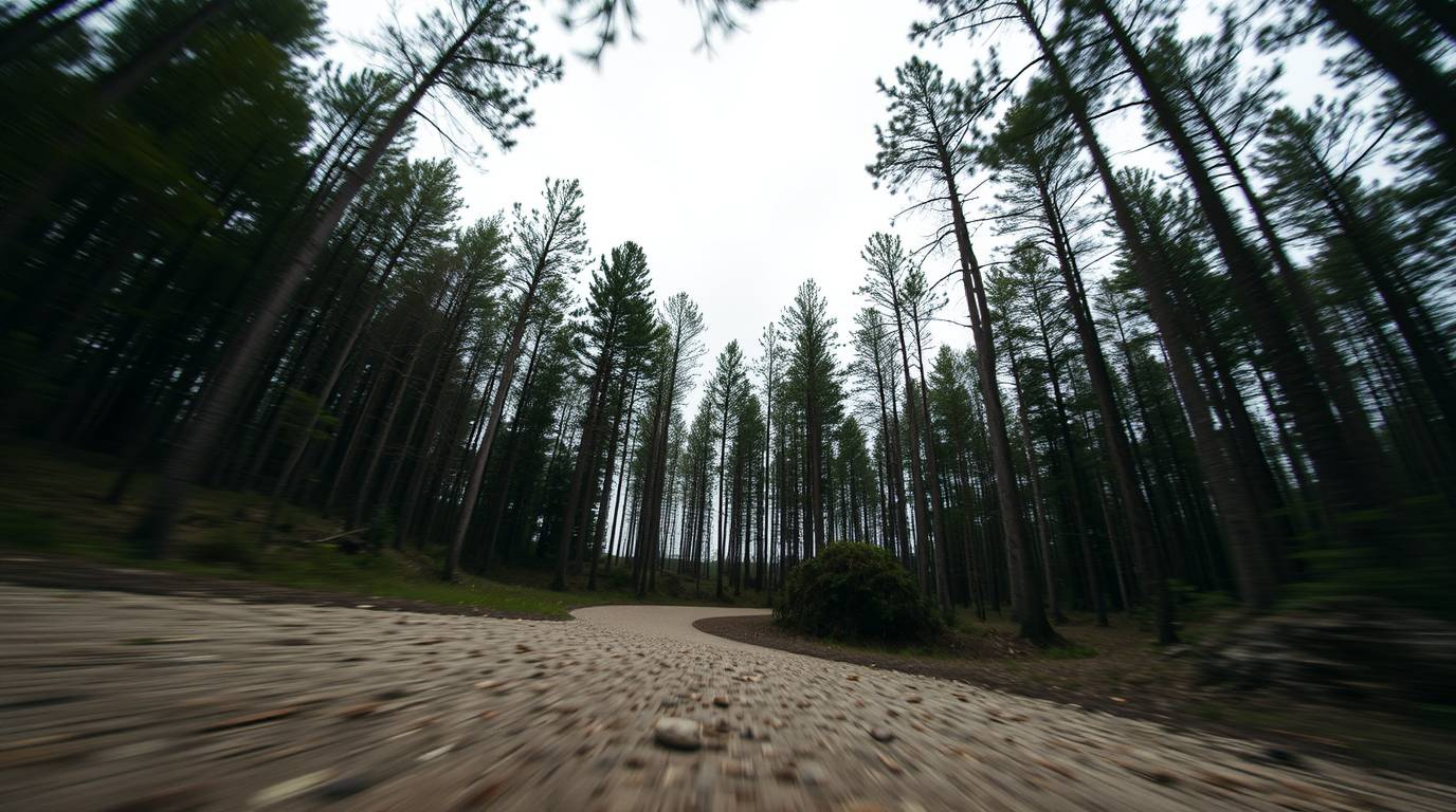 Experience a thrilling chase scene set against a mesmerizing looping forest background.  Filmed from a dramatic low-angle per