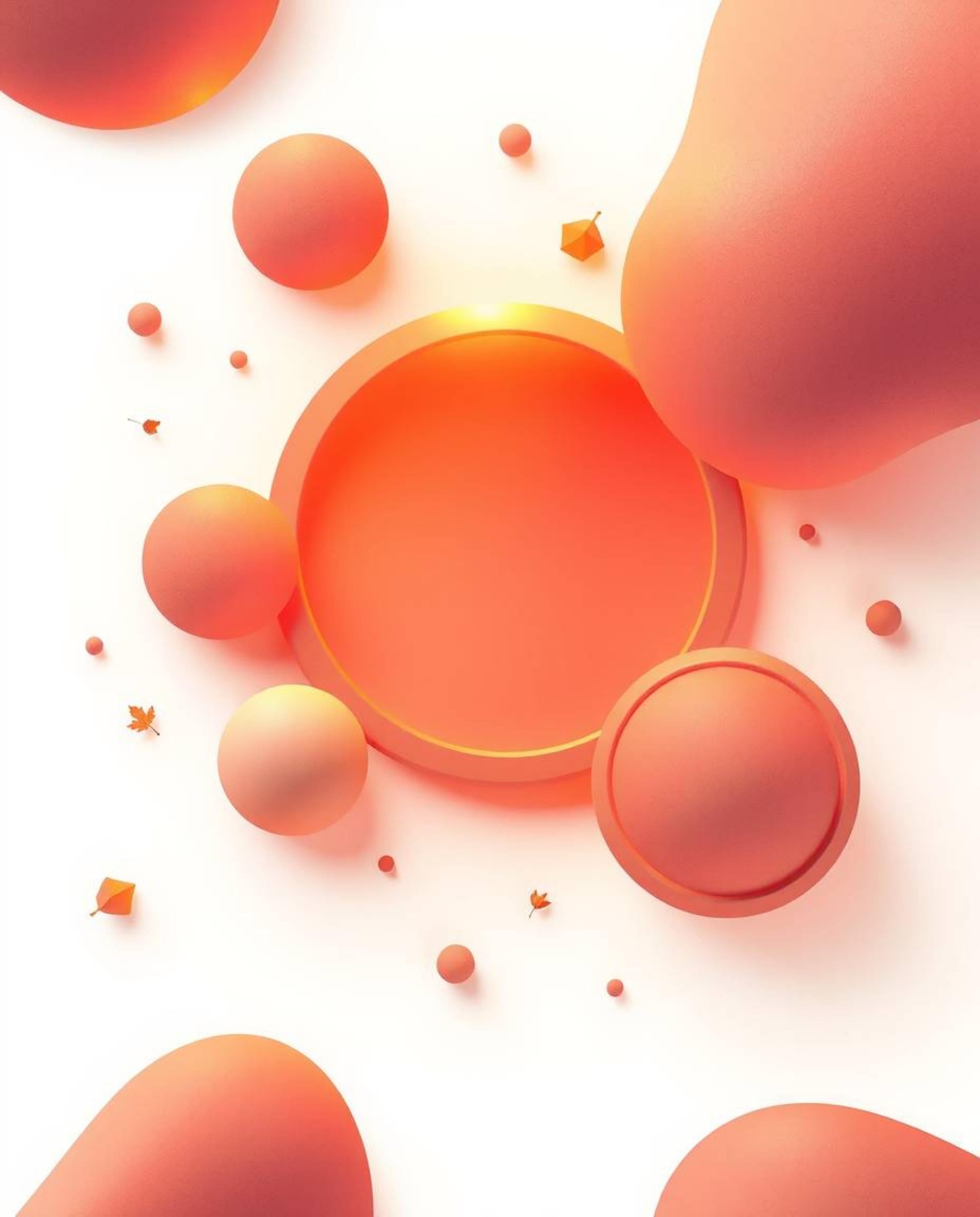 This artwork features volumetric lighting that elegantly warms hand-drawn 3D shapes, showcasing a smooth gradient texture in 