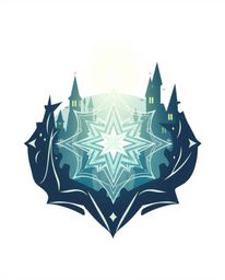 This captivating logo design evokes an ethereal, spiritual vibe, perfect for a magical school filled with young wizards.  The