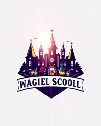 This logo design features a bright lens flare effect, creating a magical and inviting atmosphere for a school filled with you